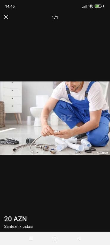 Santexnik ustası – 20 AZN Xidmətlər: - Su və kanalizasiya xətlərinin lalafo.az -da Santexnik ustası – 20 AZN Xidmətlər: - Su və kanalizasiya xətlərinin