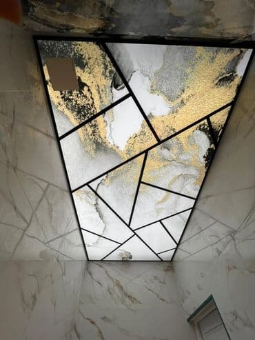 Натяжные потолки: LED işıqlı dekorativ tavan panelləri – mərmər teksturalı və geometrik at lalafo.az — 8 Натяжные потолки: LED işıqlı dekorativ tavan panelləri – mərmər teksturalı və geometrik — 8