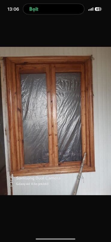 Taxta çərçivəli ikiqanad pəncərə - Material: təbii ağac lalafo.az -da Taxta çərçivəli ikiqanad pəncərə - Material: təbii ağac