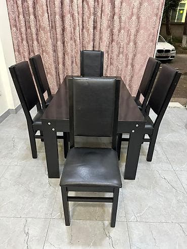 Mətbəx üçün, Açılan, Dördbucaq masa, 6 stul lalafo.az -da Mətbəx üçün, Açılan, Dördbucaq masa, 6 stul