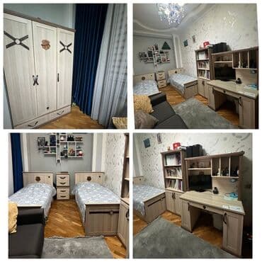 Oğlan və qız üçün, İşlənmiş, 2 təknəfərlik çarpayı, Yazı masası, Dolab, Komod lalafo.az -da Oğlan və qız üçün, İşlənmiş, 2 təknəfərlik çarpayı, Yazı masası, Dolab, Komod