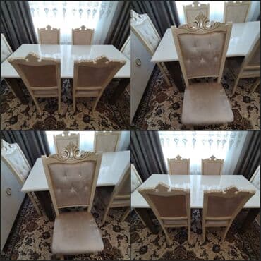 Qonaq otağı üçün, İşlənmiş, Kvadrat masa, 6 stul lalafo.az -da Qonaq otağı üçün, İşlənmiş, Kvadrat masa, 6 stul