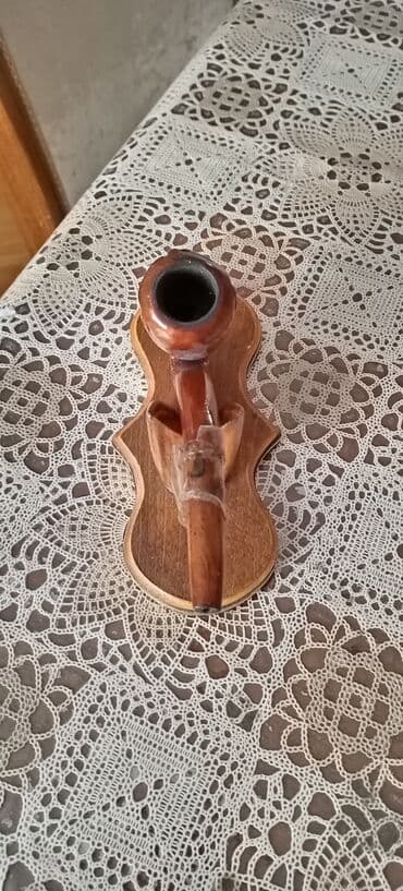 Taxta siqarə çəkən boru və stend dəsti - Material: cilalanmış təbii lalafo.az -da Taxta siqarə çəkən boru və stend dəsti - Material: cilalanmış təbii