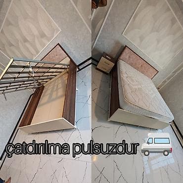 Tək nəfərlik çarpayı dəsti satılır. Dəstə çarpayı karkası, döşək və lalafo.az -da Tək nəfərlik çarpayı dəsti satılır. Dəstə çarpayı karkası, döşək və