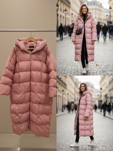 Теплый дутик розового цвета в отличном состоянии, оверсайз, размер XL lalafo.az -da Теплый дутик розового цвета в отличном состоянии, оверсайз, размер XL