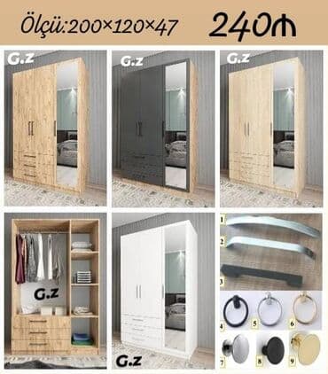 Açılan, 3 qapılı Düz dolab, Qarderob, paltar dolabı lalafo.az -da Açılan, 3 qapılı Düz dolab, Qarderob, paltar dolabı
