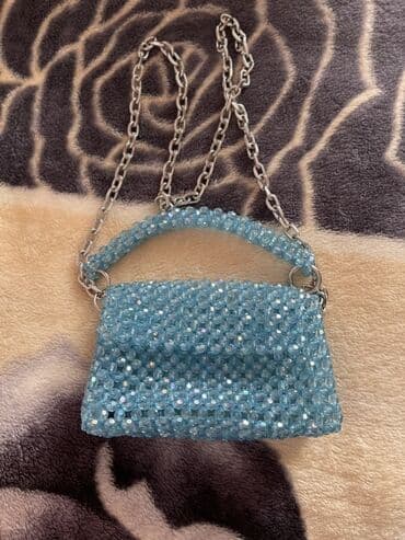 Mavi boncuklu gecə/party çantası - Rəng: Açıq mavi, işıqda parıldayan lalafo.az -da Mavi boncuklu gecə/party çantası - Rəng: Açıq mavi, işıqda parıldayan