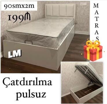 Təknəfərlik çarpayı, Bazalı, Matras ilə, Siyirməsiz lalafo.az -da Təknəfərlik çarpayı, Bazalı, Matras ilə, Siyirməsiz