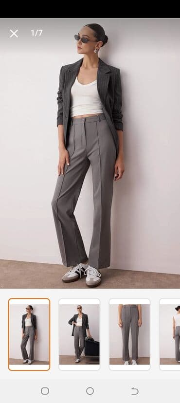 Qadınlar üçün klassik düz kəsimli şalvar - Rəng: bozumtul (gri) - lalafo.az -da Qadınlar üçün klassik düz kəsimli şalvar - Rəng: bozumtul (gri) -