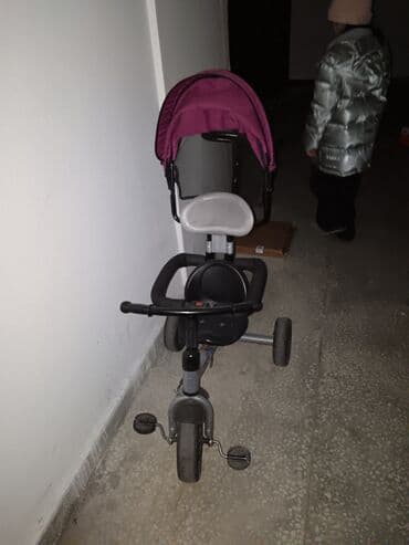 Uşaq üçtəkərli velosipedi – tentli model - Rəng: boz gövdə, bənövşəyi lalafo.az -da Uşaq üçtəkərli velosipedi – tentli model - Rəng: boz gövdə, bənövşəyi