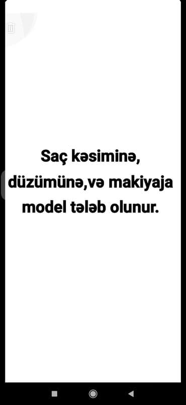 Saç kəsimi, saç düzümü və makiyaj üçün modellər axtarılır. Təklif lalafo.az -da Saç kəsimi, saç düzümü və makiyaj üçün modellər axtarılır. Təklif