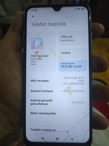 Redmi Note 8, 128 GB, rəng - Mavi, Barmaq izi lalafo.az -da Redmi Note 8, 128 GB, rəng - Mavi, Barmaq izi