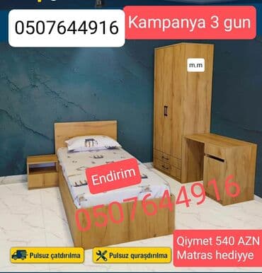 Oğlan və qız üçün, Yeni, Təknəfərlik çarpayı, Tumba, Yazı masası, Dolab lalafo.az -da Oğlan və qız üçün, Yeni, Təknəfərlik çarpayı, Tumba, Yazı masası, Dolab