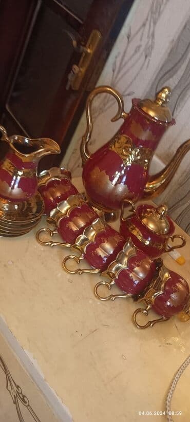 Çay dəsti, rəng - Qırmızı, 6 nəfərlik, Azərbaycan lalafo.az -da Çay dəsti, rəng - Qırmızı, 6 nəfərlik, Azərbaycan