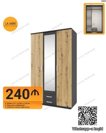 Açılan, 3 qapılı Düz dolab, Qarderob, paltar dolabı lalafo.az -da Açılan, 3 qapılı Düz dolab, Qarderob, paltar dolabı