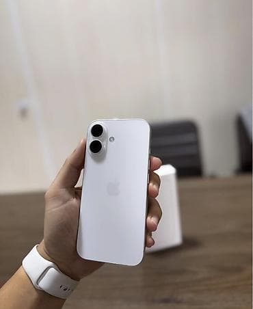 IPhone 16, 128 GB, Ağ, Zəmanət, Simsiz şarj, Face ID lalafo.az -da IPhone 16, 128 GB, Ağ, Zəmanət, Simsiz şarj, Face ID