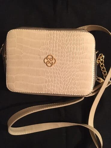 Zərif bej rəngli çiyin/çapraz çanta - Kroko teksturalı (timsah lalafo.az -da Zərif bej rəngli çiyin/çapraz çanta - Kroko teksturalı (timsah