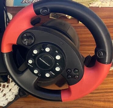 GoldMaster oyun sükan seti - İki rəngli (qara/qırmızı) sükan dizaynı lalafo.az -da GoldMaster oyun sükan seti - İki rəngli (qara/qırmızı) sükan dizaynı