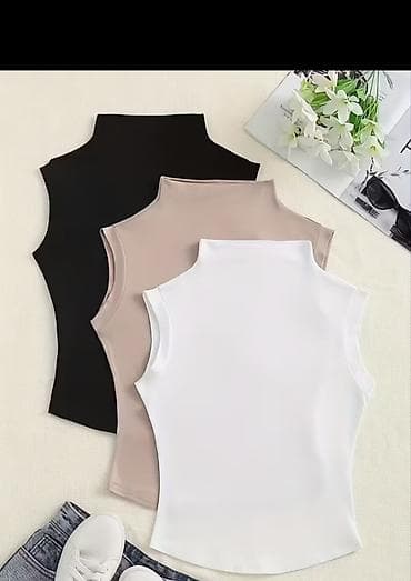 Qadınlar üçün qolsuz boğazlı top – əsas rənglərdə set: - Rənglər: ağ lalafo.az -da Qadınlar üçün qolsuz boğazlı top – əsas rənglərdə set: - Rənglər: ağ