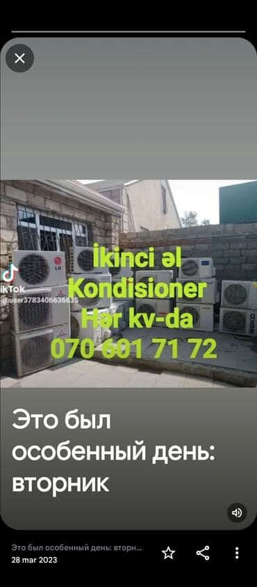 Hər kv-ta kondisioner var çatdırılma və quraşdırma daxil.Qiymətlər lalafo.az -da Hər kv-ta kondisioner var çatdırılma və quraşdırma daxil.Qiymətlər