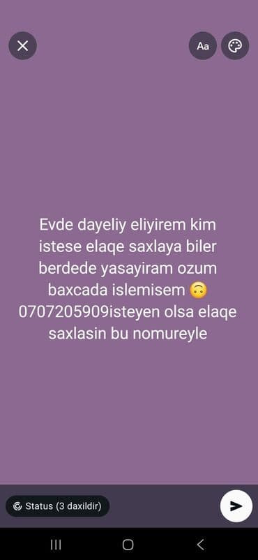 Xidmət: Evdə dayəlik - Uşaqlara ev şəraitində baxım və gündəlik qayğı lalafo.az -da Xidmət: Evdə dayəlik - Uşaqlara ev şəraitində baxım və gündəlik qayğı