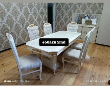 Mətbəx üçün, Dördbucaq masa, 6 stul lalafo.az -da Mətbəx üçün, Dördbucaq masa, 6 stul