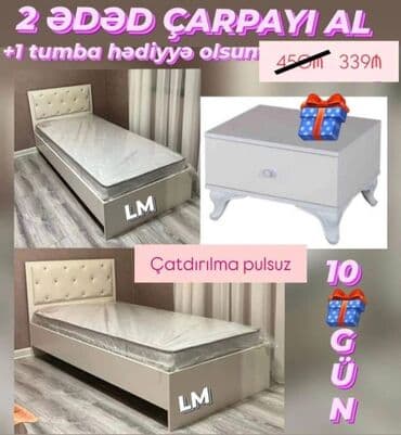 Yeni, Təknəfərlik çarpayı, Matras ilə lalafo.az -da Yeni, Təknəfərlik çarpayı, Matras ilə