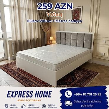 Yeni, İkinəfərlik çarpayı, Bazasız, Matras ilə, Siyirməsiz, Azərbaycan lalafo.az -da Yeni, İkinəfərlik çarpayı, Bazasız, Matras ilə, Siyirməsiz, Azərbaycan
