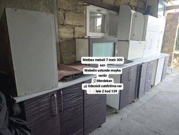Mətbəx mebeli dəsti – ümumi uzunluq 7 metr. Komplektə üst paneldə lalafo.az -da Mətbəx mebeli dəsti – ümumi uzunluq 7 metr. Komplektə üst paneldə