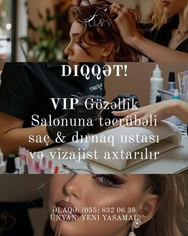 VIP Gözəllik Salonu üçün kadr axtarışı - Təcrübəli saç ustası - lalafo.az -da VIP Gözəllik Salonu üçün kadr axtarışı - Təcrübəli saç ustası -