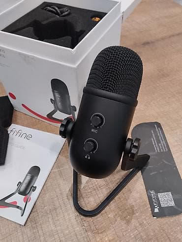 FIFINE K678 USB Studiya Mikrofonu Mikrofon çox az müddət istifadə lalafo.az -da FIFINE K678 USB Studiya Mikrofonu Mikrofon çox az müddət istifadə