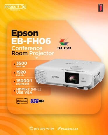 Yeni Portativ Proyektor Epson, Ödənişli çatdırılma lalafo.az -da Yeni Portativ Proyektor Epson, Ödənişli çatdırılma