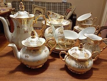 Чайный набор, цвет - Белый, Фарфор at lalafo.az Чайный набор, цвет - Белый, Фарфор