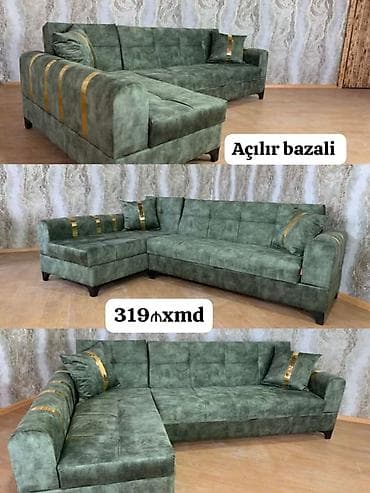 Məhsul: Açılır bazalı künc divan - Rəng: Zeytun-yaşıl - Dizayn lalafo.az -da Məhsul: Açılır bazalı künc divan - Rəng: Zeytun-yaşıl - Dizayn