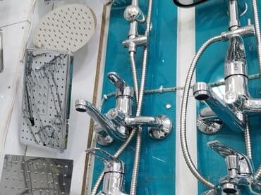 Xrom örtüklü duş və qarışdırıcı kranlar dəsti - Material: cilalanmış lalafo.az -da Xrom örtüklü duş və qarışdırıcı kranlar dəsti - Material: cilalanmış