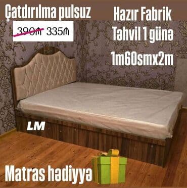 Yeni, İkinəfərlik çarpayı, Matras ilə lalafo.az -da Yeni, İkinəfərlik çarpayı, Matras ilə