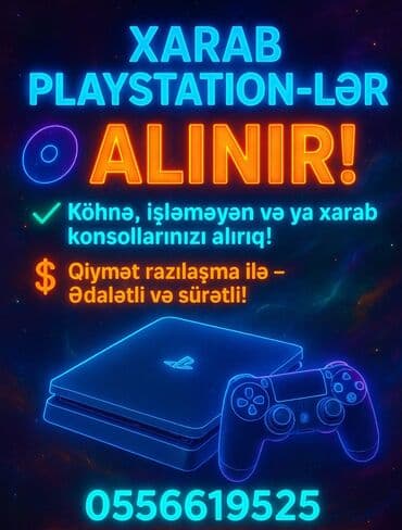 Xarab PlayStation-lər alınır! - Köhnə, işləməyən və ya nasaz lalafo.az -da Xarab PlayStation-lər alınır! - Köhnə, işləməyən və ya nasaz