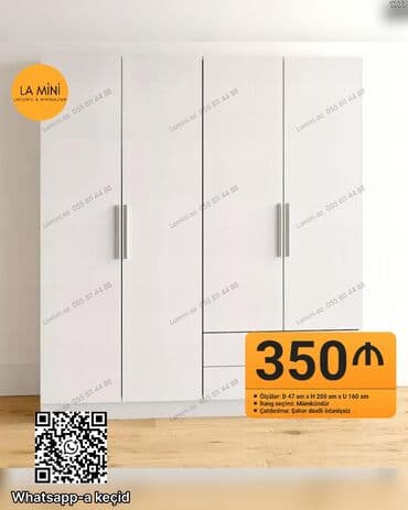 Açılan, 4 qapılı Düz dolab, Qarderob, paltar dolabı lalafo.az -da Açılan, 4 qapılı Düz dolab, Qarderob, paltar dolabı