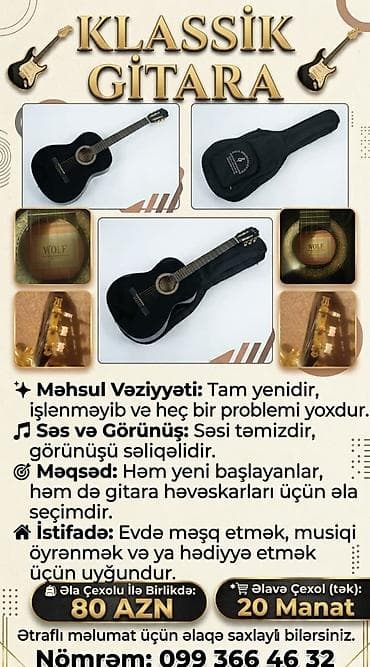 Klassik gitara, Yeni, Ünvandan götürmə lalafo.az -da Klassik gitara, Yeni, Ünvandan götürmə
