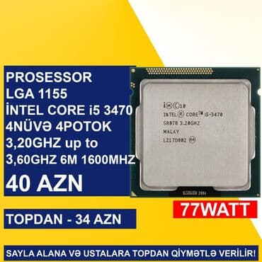 prosessor: Prosessor Intel Core i5 Kompüter üçün Prosessorlar, İşlənmiş lalafo.az -da — 9 prosessor: Prosessor Intel Core i5 Kompüter üçün Prosessorlar, İşlənmiş — 9