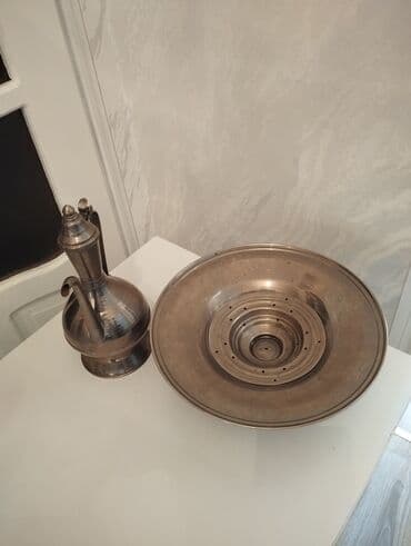 Misqab və aftafa dəsti – metal (ehtimalən mis/nikellənmiş mis) - lalafo.az -da Misqab və aftafa dəsti – metal (ehtimalən mis/nikellənmiş mis) -