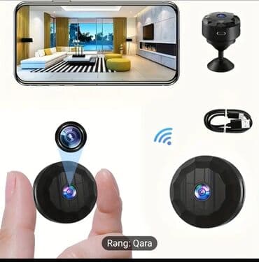 Mini Wi‑Fi təhlükəsizlik kamerası – rəng: qara Xüsusiyyətlər: - Cib lalafo.az -da Mini Wi‑Fi təhlükəsizlik kamerası – rəng: qara Xüsusiyyətlər: - Cib