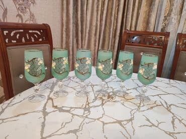 Qədəhlər, rəng - Yaşıl, Şüşə, 6 ədədli dəst lalafo.az -da Qədəhlər, rəng - Yaşıl, Şüşə, 6 ədədli dəst