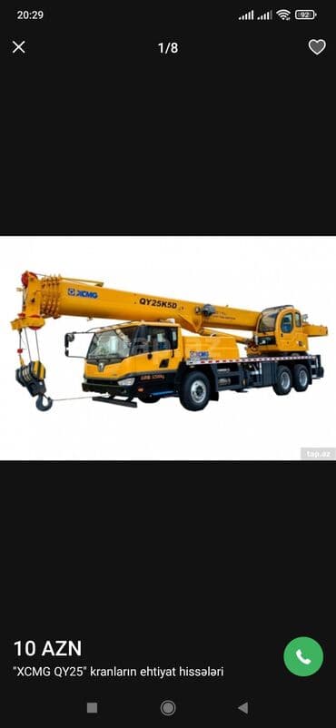 Məhsul: xcmg qy25 kranlarının ehtiyat hissələri votsapa yazın lalafo.az -da Məhsul: xcmg qy25 kranlarının ehtiyat hissələri votsapa yazın