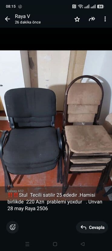 ‼️‼️Stul Tecili satilir 25 ededir .Hamisi birlikde 220 Azn prablemi lalafo.az -da ‼️‼️Stul Tecili satilir 25 ededir .Hamisi birlikde 220 Azn prablemi