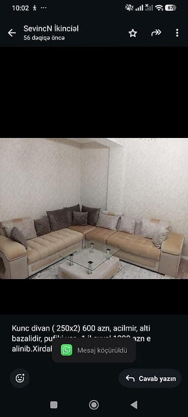 Künc divan, Açılmayan, Bazalı lalafo.az -da Künc divan, Açılmayan, Bazalı