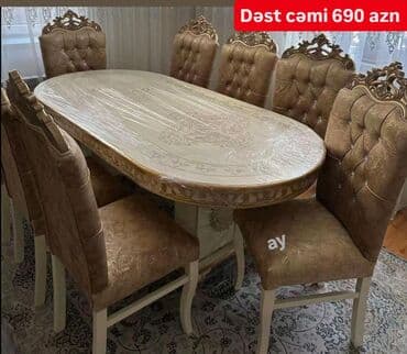 Oval masa, Qonaq otağı üçün, 8 nəfər lalafo.az -da Oval masa, Qonaq otağı üçün, 8 nəfər