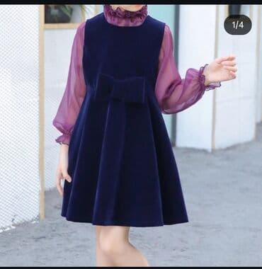 Манежи: Uşaq üçün zərif paltar 10-12 yaş - Model: Qolsuz, A-kəsimli məxmər at lalafo.az — 3 Манежи: Uşaq üçün zərif paltar 10-12 yaş - Model: Qolsuz, A-kəsimli məxmər — 3