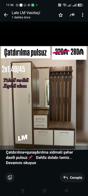 *Çatdırılma+quraşdırılma xidməti şəhər daxili pulsuz* 📌 *Dəhliz lalafo.az -da *Çatdırılma+quraşdırılma xidməti şəhər daxili pulsuz* 📌 *Dəhliz