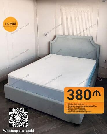 İkinəfərlik çarpayı, Bazalı, Matras ilə, Siyirməli lalafo.az -da İkinəfərlik çarpayı, Bazalı, Matras ilə, Siyirməli